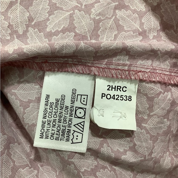 Orvis Women's 10 Cotton Leaf Print Button Front Casual Shirts - Picture 5 of 6